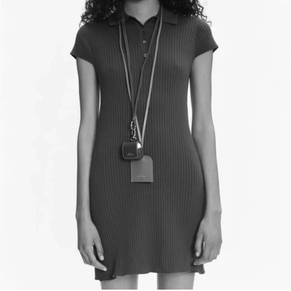 apc black dress A.P.C. Womens Black Cotton Shift Dress Sleeveless Henley Button Short Size XS